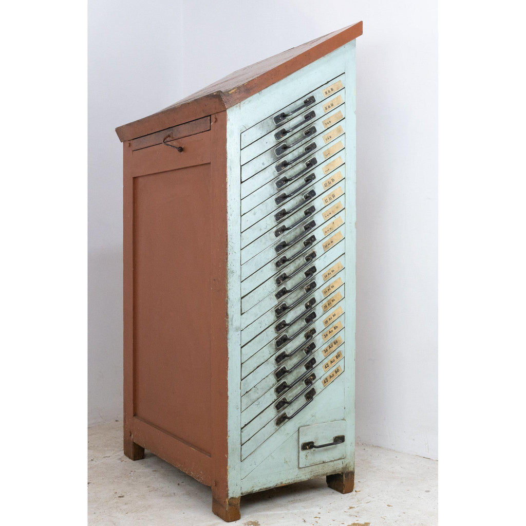Type Set Drawers-Antique Storage-KONTRAST