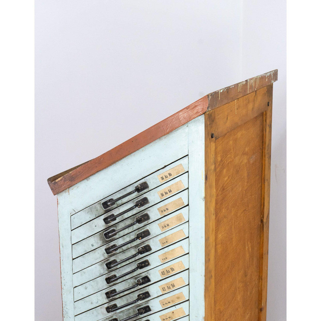 Type Set Drawers-Antique Storage-KONTRAST