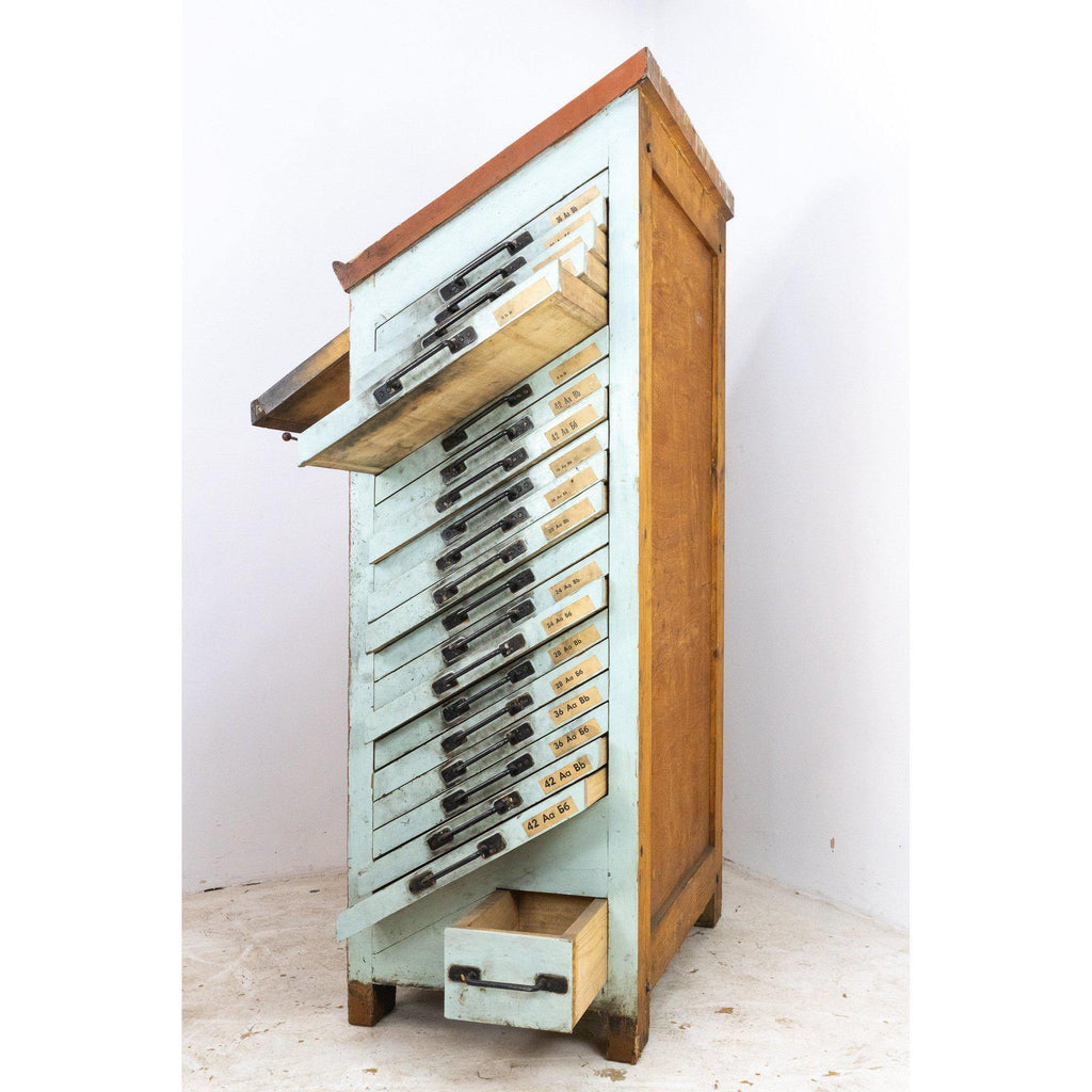 Type Set Drawers-Antique Storage-KONTRAST