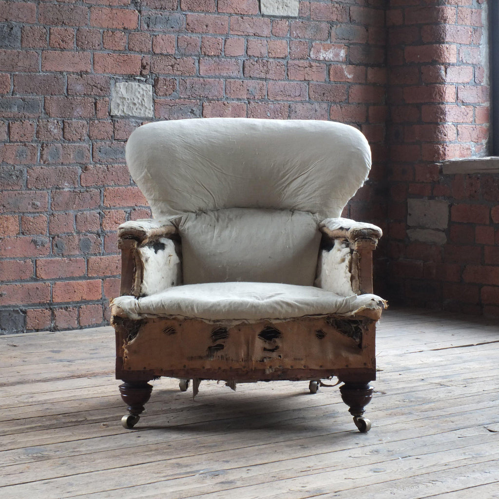 Victorian country house spoon back armchair-Antique Seating-KONTRAST