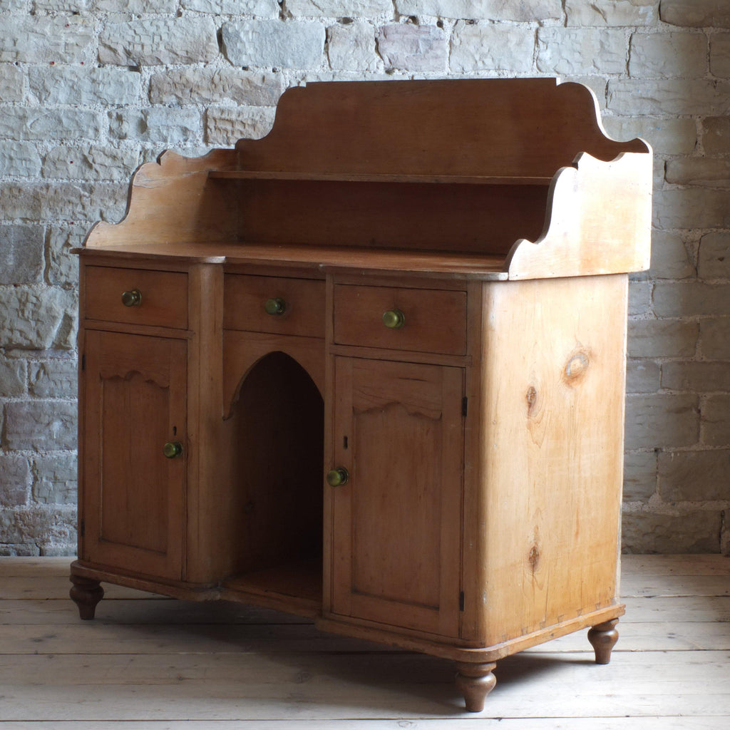 Victorian pine farmhouse washstand sideboard-Antique Storage-KONTRAST