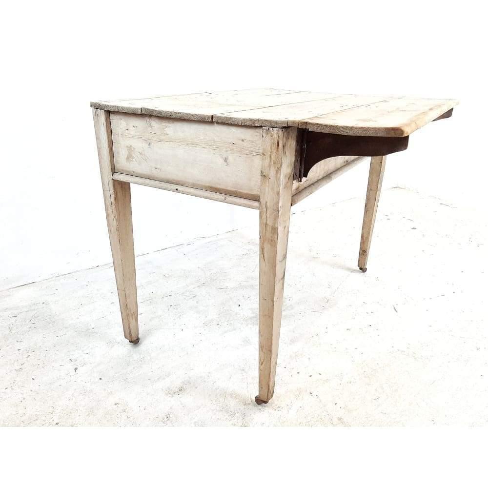 Vintage Desk - French Pine Drop Leaf Prep Table.-Antique Tables-KONTRAST