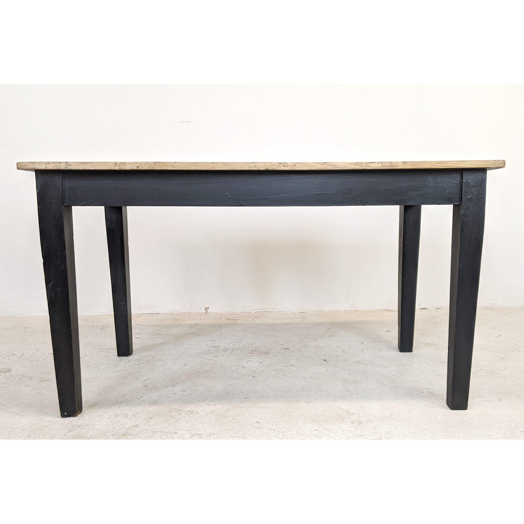 Vintage Dining Table in Black - with scrub top-Vintage Tables-KONTRAST