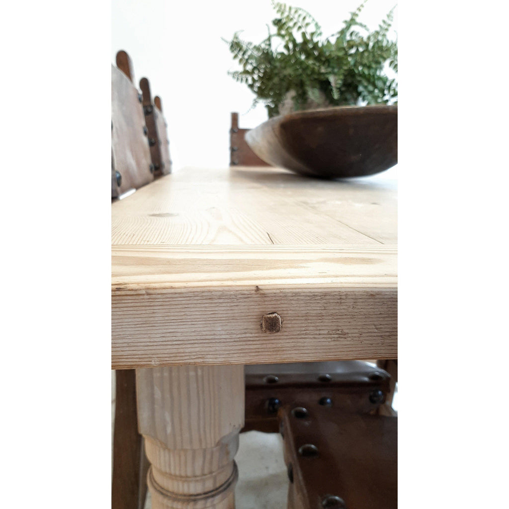 Vintage Dining Table made from pine, refectory table farmhouse style-Antique Tables-KONTRAST