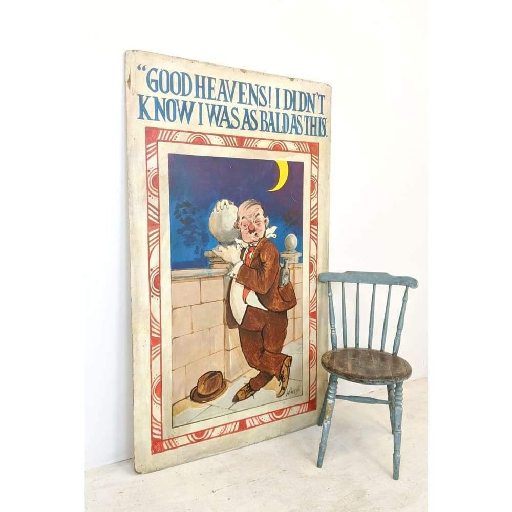 Vintage Painted Seaside postcard picture - theatre prop art / wall art-Vintage Decor / Accessories-KONTRAST