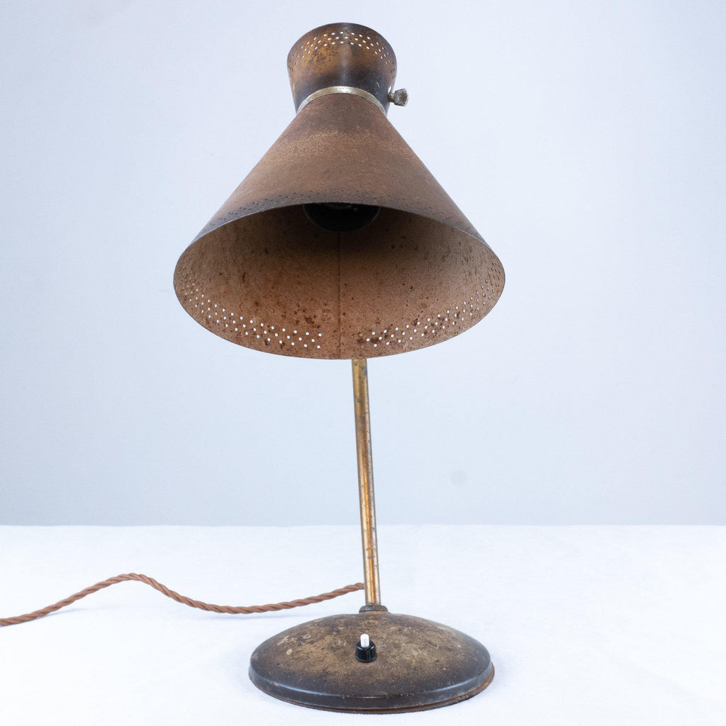 Vintage Table Lamp in brown-Antique Lighting-KONTRAST