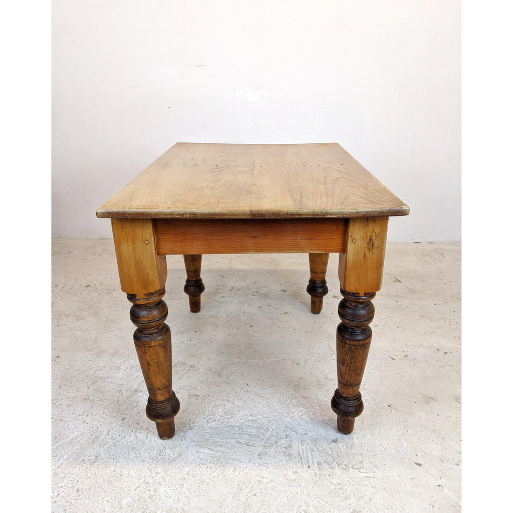 Vintage beech table desk-Vintage Tables-KONTRAST