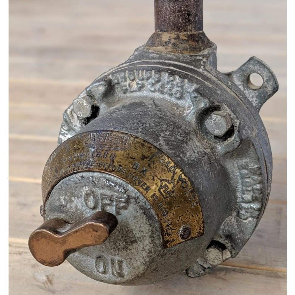 Walsall Industrial Vintage Isolator Switch Cast Iron - type 1680-Mid Century Lighting-KONTRAST
