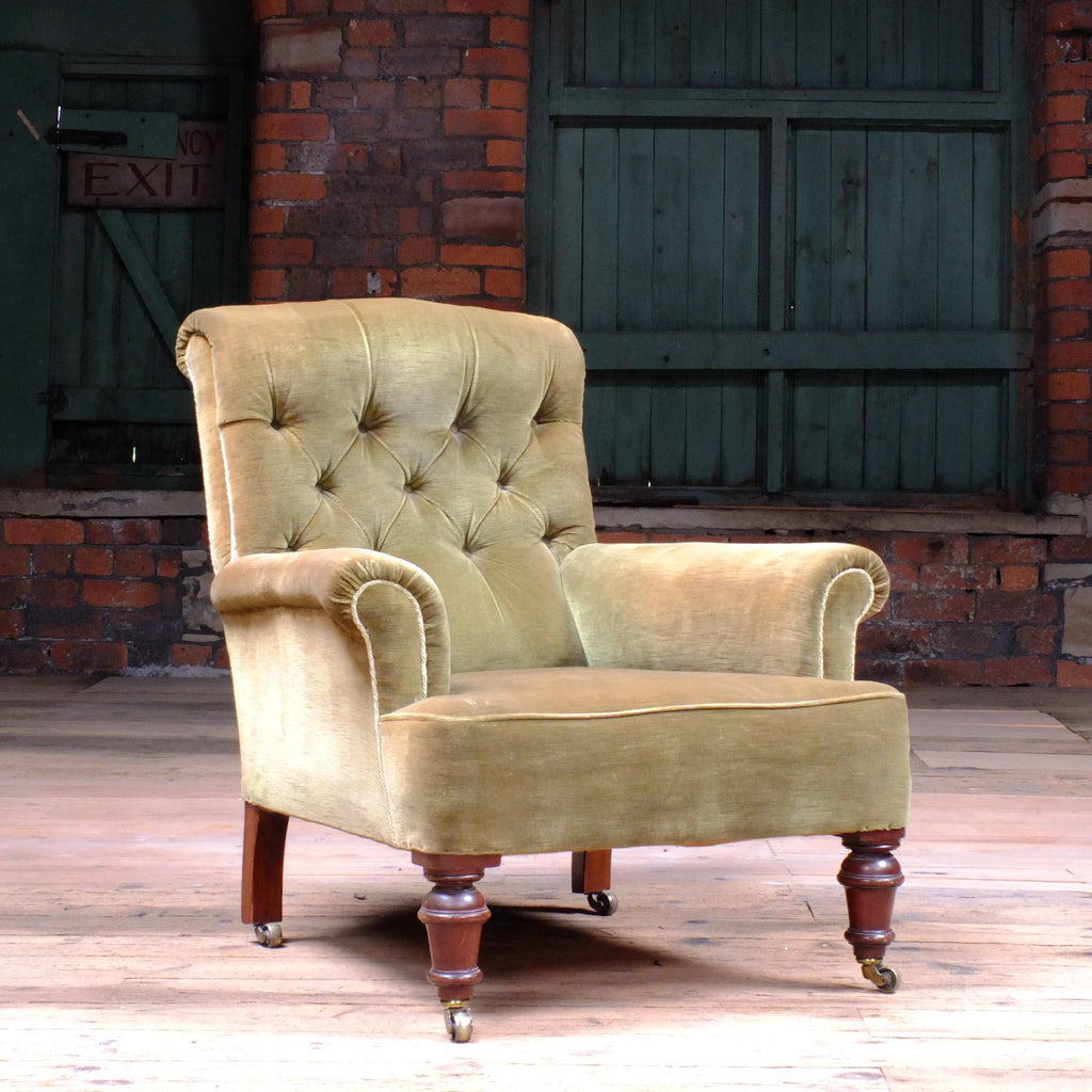 pair of English country house armchairs-Antique Seating-KONTRAST